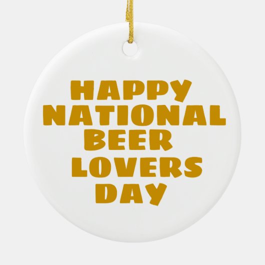 Beer Lovers Day Keramisch Ornament (Achterkant)