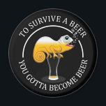 Beer Lover's Funny Quote - Beer Magneet<br><div class="desc">Om een bier te overleven moet je bier worden - grappige biercitaat. Bier drink een chameleon grafisch ontwerp. Voor bierliefhebbers.</div>