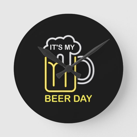 Beer Lovers | Its My Beer Day Birthday Beer Ronde Klok (Voorkant)