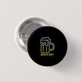 Beer Lovers | Mijn bier Dag Birthday Beer Ronde Button 3,2 Cm (Voorkant /achterkant)