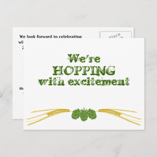 Beer Lover's RSVP Post Kaart (Voorkant / Achterkant)