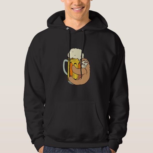 Beer Loving Sloth German Beer Festival Bavarian Hoodie (Voorkant)