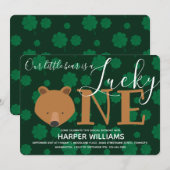 Beer Lucky One St Patrick's Day First Birthday Kaart (Voorkant / Achterkant)