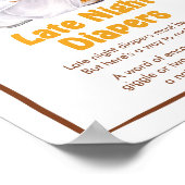 Beer Luier Party Baby shower Late Night Luiers Poster (Hoek)