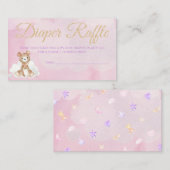 Beer Luier Raffle Kaart Tickets voor Baby shower (Voorkant / Achterkant)