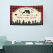 Beer Lumberjack Baby shower Welkomstteken Poster Spandoek (Beurs)