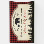 Beer Lumberjack Baby shower Welkomstteken Poster Spandoek (Verticaal)