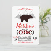 Beer Lumberjack Boy First Birthday Kaart (Staand voorkant)