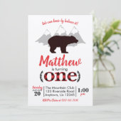 Beer Lumberjack Boy First Birthday Kaart (Staand voorkant)