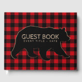Beer Lumberjack Buffalo Plaid gastenboek (Voorkant)