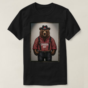 Beer Lumberjack Canada Day T-shirt