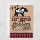 Beer Lumberjack Flannel Baby shower Uitnodiging (Voorkant)