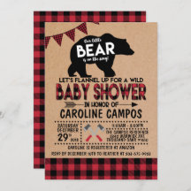 Beer Lumberjack Flannel Baby shower Uitnodiging