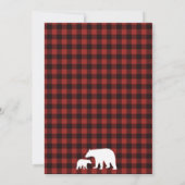 Beer Lumberjack Flannel Boy Baby shower Kaart (Achterkant)