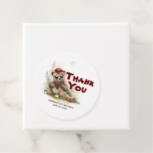 Beer Lumberjack Leuke Verjaardag Dank u Bedankjes Labels (In situ)