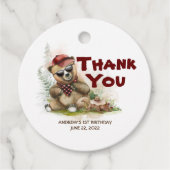 Beer Lumberjack Leuke Verjaardag Dank u Bedankjes Labels (Voorkant)