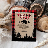 Beer Lumberjack Wild One Birthday Bedankt Card Kaart