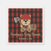 Beer Lumberjack Wilderness Thema Baby shower Servet (Voorkant)