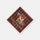 Beer Lumberjack Wilderness Thema Baby shower Servet (Hoek)