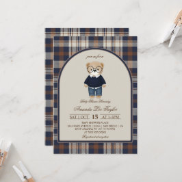 Beer Luxe Plaid Jongens Baby Shower Kaart