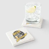 Beer maakt je lean stenen onderzetter (Zijkant)