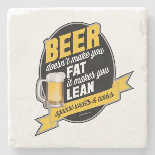 Beer maakt je lean stenen onderzetter