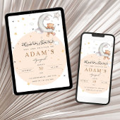 Beer, maan en sterren Aqeeqah Invitation Kaart