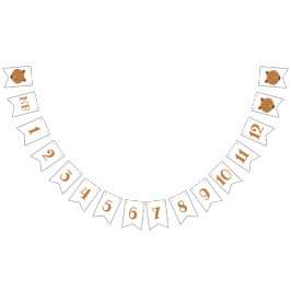 Beer maanden eerste verjaardag vlaggetjes