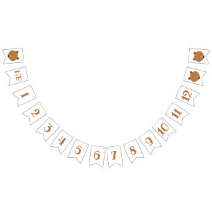 Beer maanden eerste verjaardag vlaggetjes