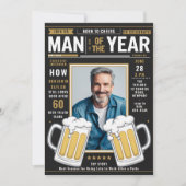 Beer Magazine Hoesje Grappige Mannen Verjaardag fo Kaart (Voorkant)
