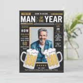 Beer Magazine Hoesje Grappige Mannen Verjaardag fo Kaart (Staand voorkant)