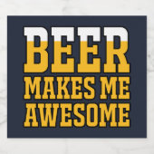Beer makes me awesome bier etiket (Enkel label)