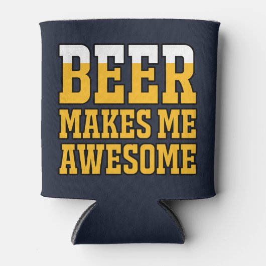 Beer makes me awesome blikjeskoeler (Voorkant)