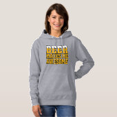 Beer makes me awesome hoodie (Voorkant volledig)