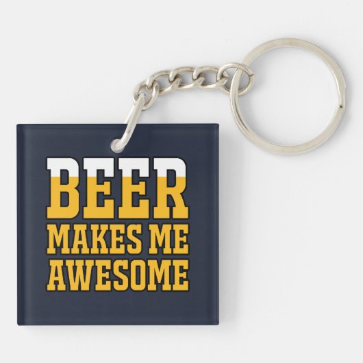 Beer makes me awesome sleutelhanger (Achterkant)