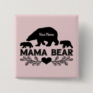  Beer Mam Cubs Silhouette Vierkante Button 5,1 Cm