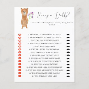 Beer - mama of papa baby shower spel