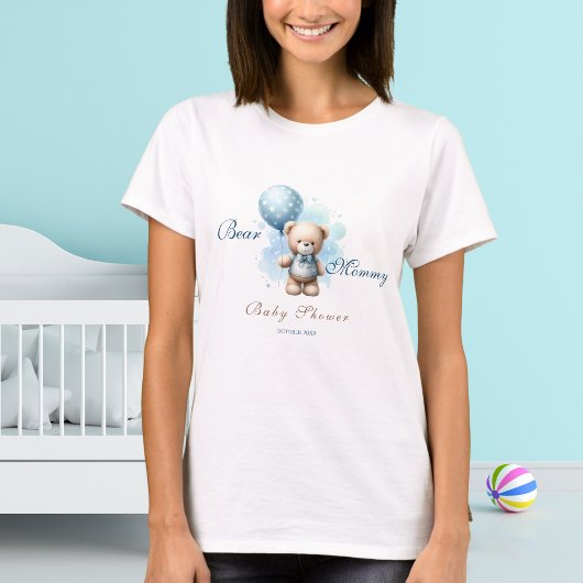 Beer Mama Waterverf Teddy Bear Baby shower T-shirt