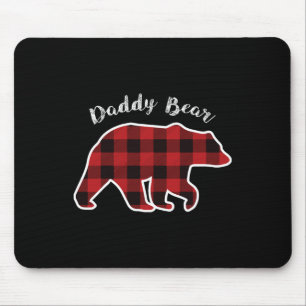 Beer Mannen Rood Plaid Kerst Pyjama Familie Papa G Muismat