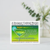 Beer Margarita Recept Briefkaart (Staand voorkant)