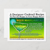 Beer Margarita Recept Briefkaart (Voorkant / Achterkant)