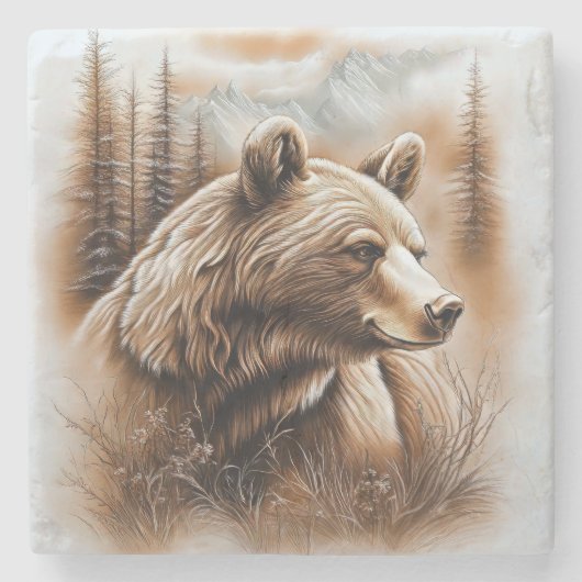 Beer marmeren Onderzetter (Voorkant)