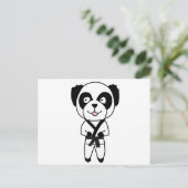 Beer Martial Arts Panda Briefkaart (Staand voorkant)