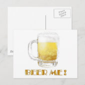 Beer me! briefkaart (Voorkant / Achterkant)