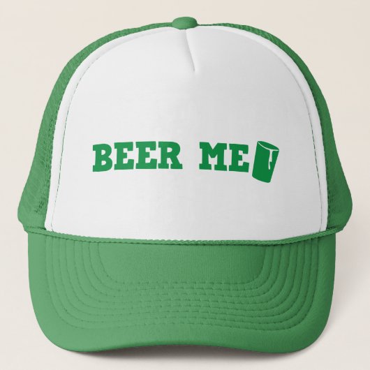 BEER ME groen ontwerp voor St Patricks day Trucker Pet (Voorkant)