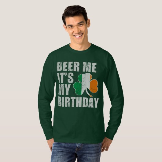 Beer me Het is mijn verjaardag T-shirt (Voorkant volledig)