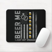 Beer Me I Just Got Engaged American Flag M Muismat (Met muis)