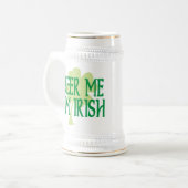 Beer me Ik ben Irish Stein Bierpul (Voorkant links)