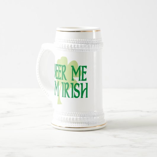 Beer me Ik ben Irish Stein Bierpul (Voorkant links)