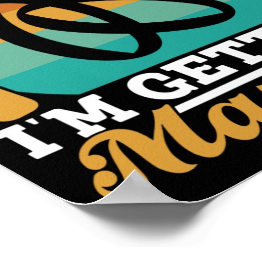 Beer Me I'm Getting Married Bruid Party Groom Bach Poster (Hoek)